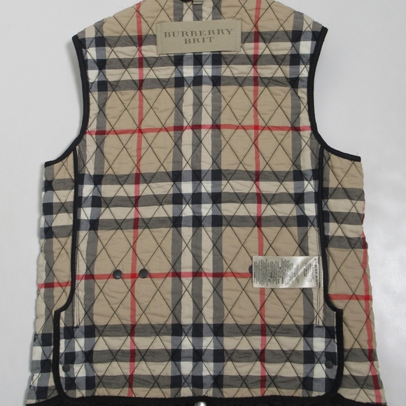 Burberry Brit Men's Diamond Quilted Vest Black Size M - Picture 7 of 12